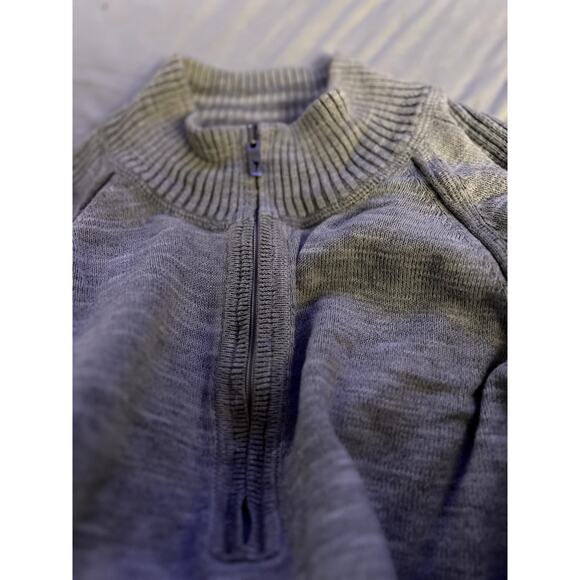 Tommy Bahama 100% Cotton 1/4 Zip Sweater - Gray - Size Medium - Picture 3 of 7